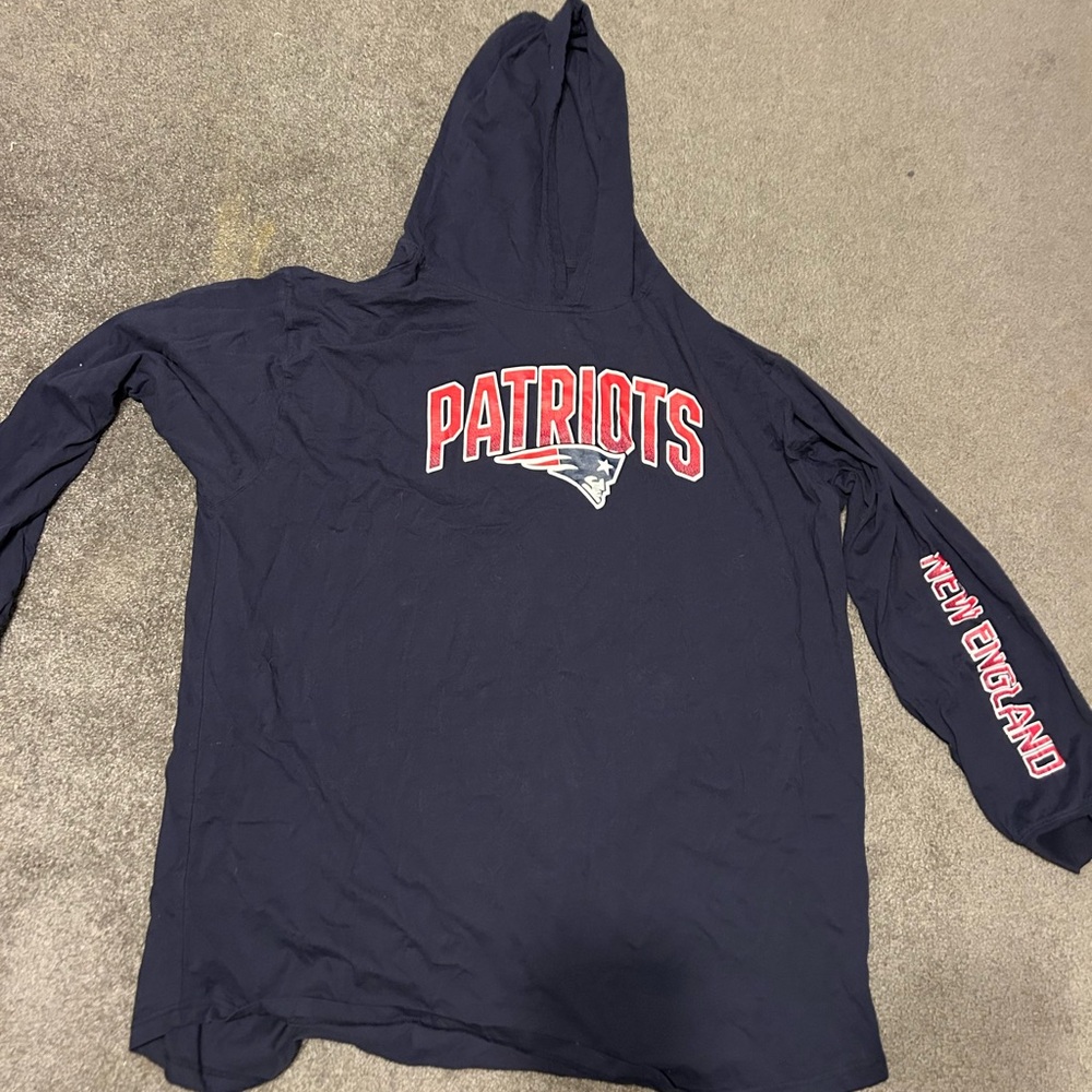 Fanatics Navy Long Sleeve with Hood - lightweight
